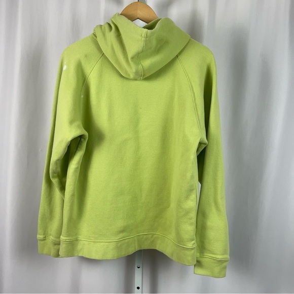 Champion Sport Stretch XL Oregon State OSU Lime Green Hoodie Hooded Distressed - Picture 2 of 9